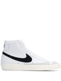 N373O Nike blazer mid 77 vintage blanco negro clásico piel - Calzado de mujer y hombre