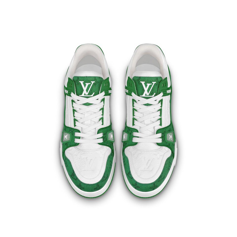 N372O TENIS LV TRAINER DENIM VERDE LOUIS VUITTON - Calzado de mujer y hombre