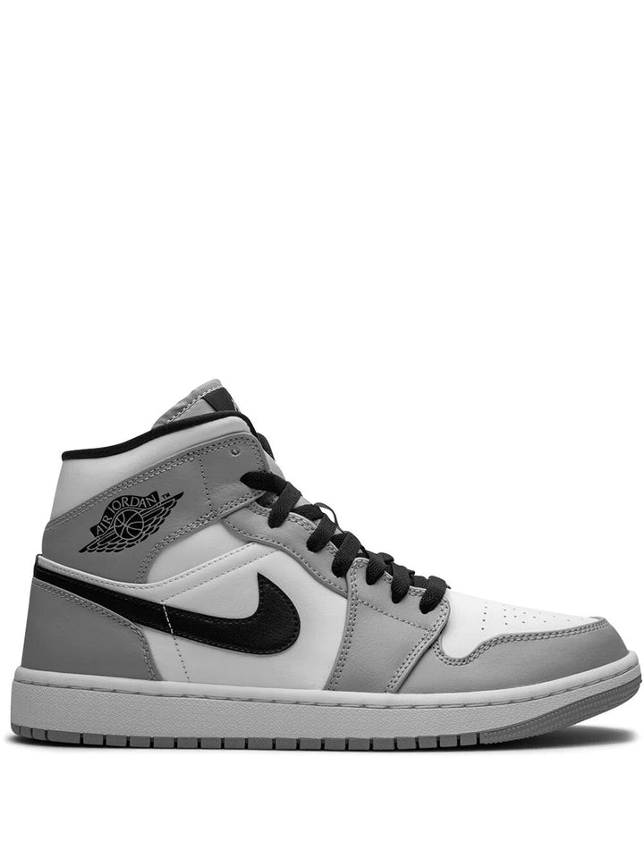 N370O tenis Air Jordan 1 Mid Light Smoke Grey - Calzado de mujer y hombre