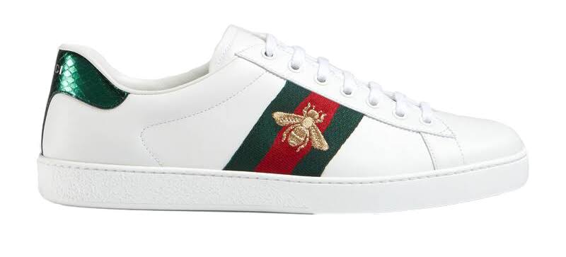 N372O Gucci Bee Gucci tenis Ace con bordado - Calzado de mujer y hombre