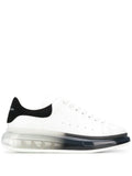 N370O Alexander Mcqueen válvula blanco negro válvula tenis bajos oversize - Calzado de mujer y hombre