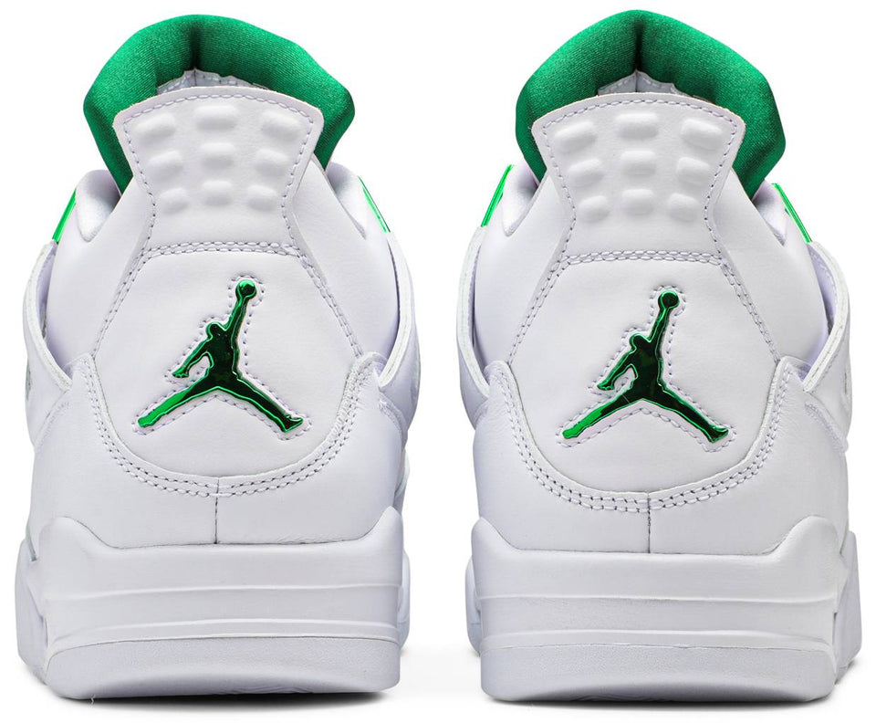 N370O air jordan retro 4 blanco verde green metallic - Calzado de mujer y hombre