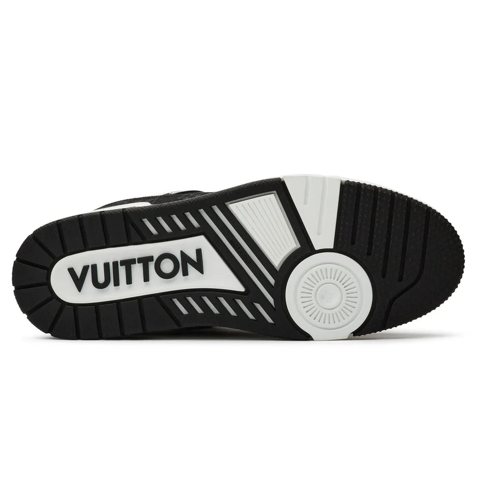 (G5) LOUIS VUITTON LV MONOGRAM BLACK DENIM SNEAKER TRAINER Negro blanco - Calzado de mujer y hombre