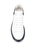 N370O Alexander Mcqueen válvula blanco negro válvula tenis bajos oversize - Calzado de mujer y hombre