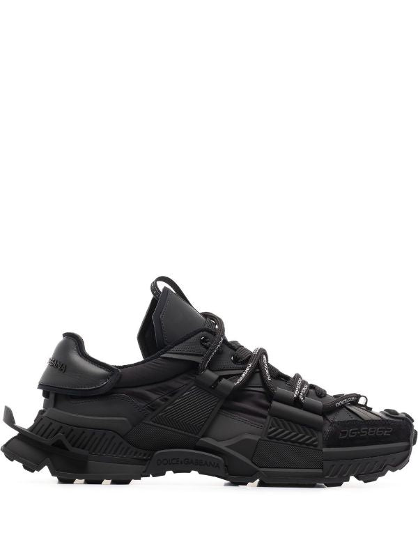 N372O Dolce & Gabbana tenis bajos Space negro negro - Calzado de mujer y hombre