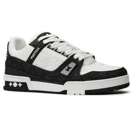 (G5) LOUIS VUITTON LV MONOGRAM BLACK DENIM SNEAKER TRAINER Negro blanco - Calzado de mujer y hombre
