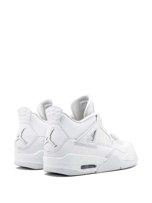 N372O (G5) air jordan retro 4 blanco metallic plata pure money - Calzado de mujer y hombre