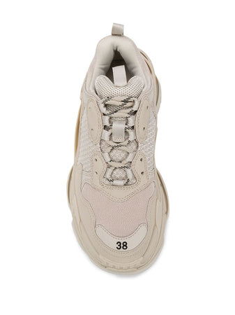 N372O Balenciaga tenis Triple S BEIGE suela normal - Calzado de mujer y hombre