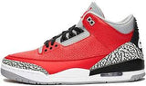 N370O jordan retro 3 Rojo Pasión Cement Grey Negro - Calzado de mujer y hombre