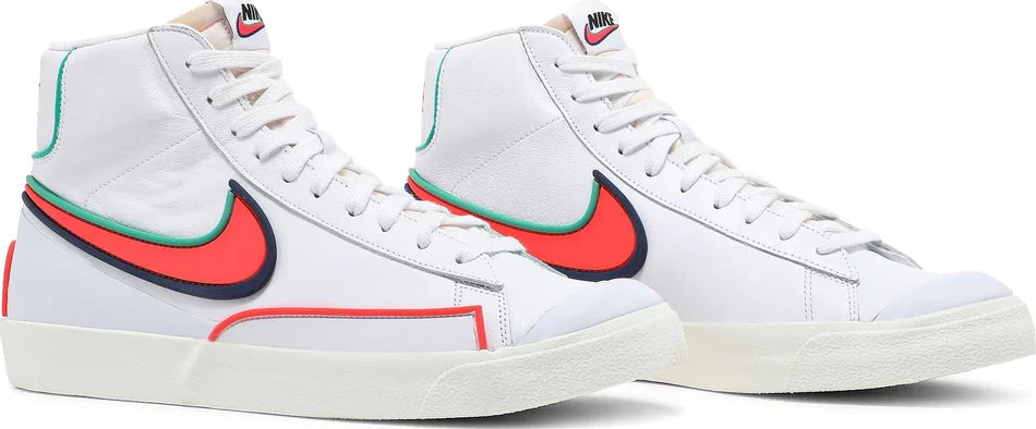 N372O Nike Blazer mid blanco rojo - Calzado de mujer y hombre