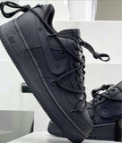 N370O tenis bajos Nike air force customizado negro - Calzado de mujer y hombre