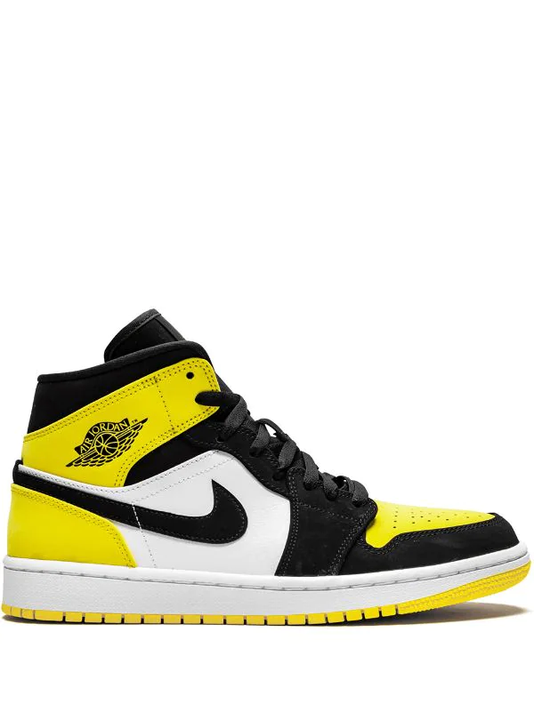 N370O Air Jordan 1 Mid SE amarillo blanco negro - Calzado de mujer y hombre