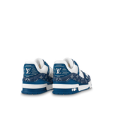 N370O Louis Vuitton LV Trainer Monogram Denim White Blue - Calzado de mujer y hombre