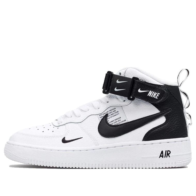 N370O Nike Air Force 1 Mid Utility White Black (GS) - Calzado de mujer y hombre