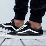 N370O Vans Tenis Vans tenis Old Skool Negro Gamuza - Calzado de mujer y hombre