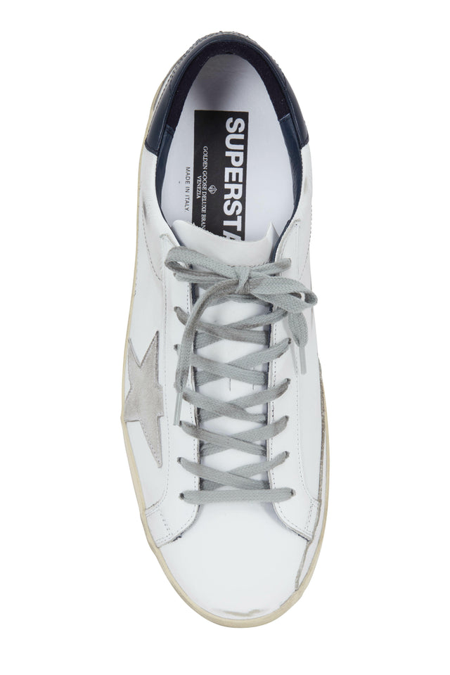 GOLDEN GOOSE Superstar White Leather & Gray Star Sneaker